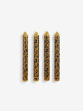 Rockett St George Set of 4 Leopard Print Dinner Candles