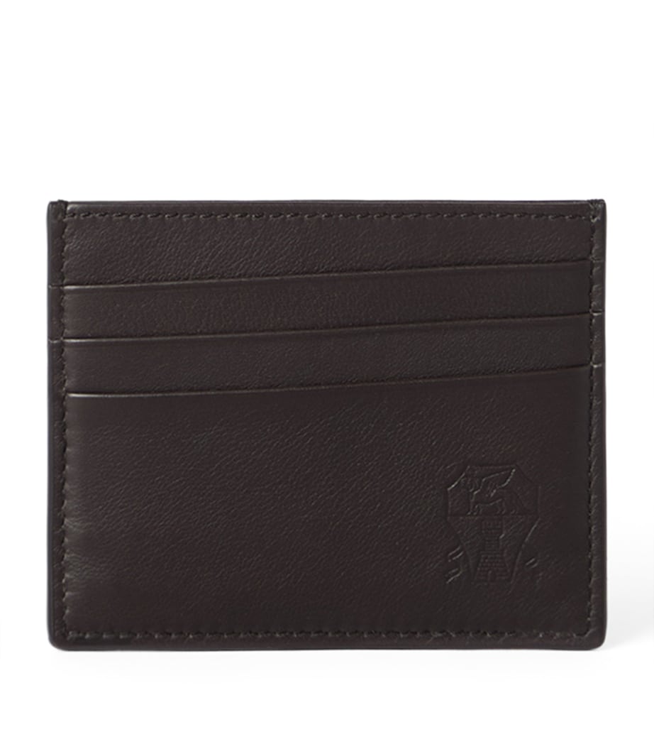 Brunello Cucinelli smooth calfskin card holder, imported from the UK