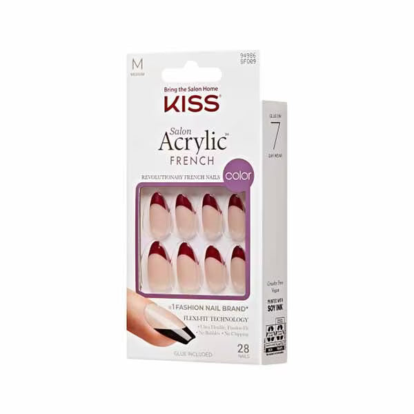 KISS French Press On Nails Catchy Purple Medium Almond - British product