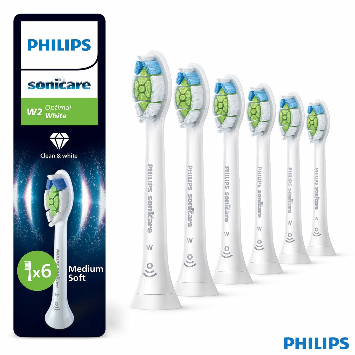 Philips Sonicare Optimal White brush heads 6 pack (British brand)