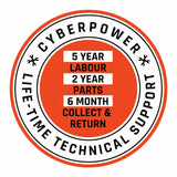 CyberPowerPC AMD Ryzen 5 desktop PC with 16GB RAM, UK version
