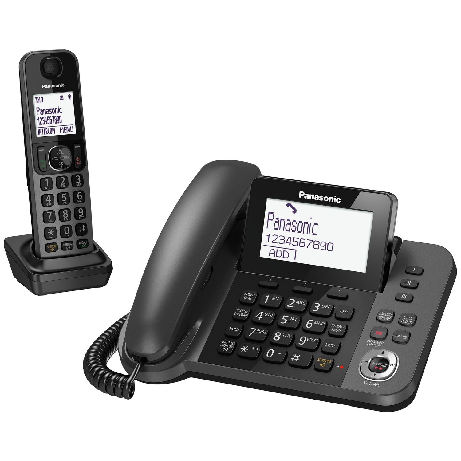 Panasonic KX-TGF320 combo telephone with answer machine - British product