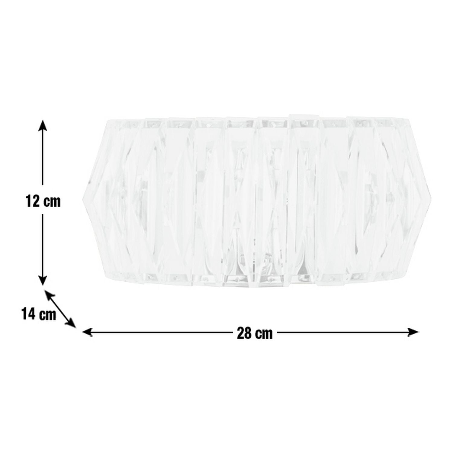Argos Home Prism chrome wall light, clear faceted shade - British product