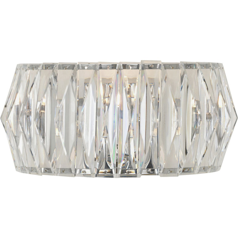 Argos Home Prism chrome wall light, clear faceted shade - British product