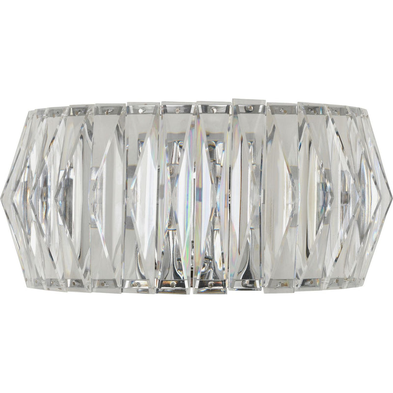 Argos Home Prism chrome wall light, clear faceted shade - British product