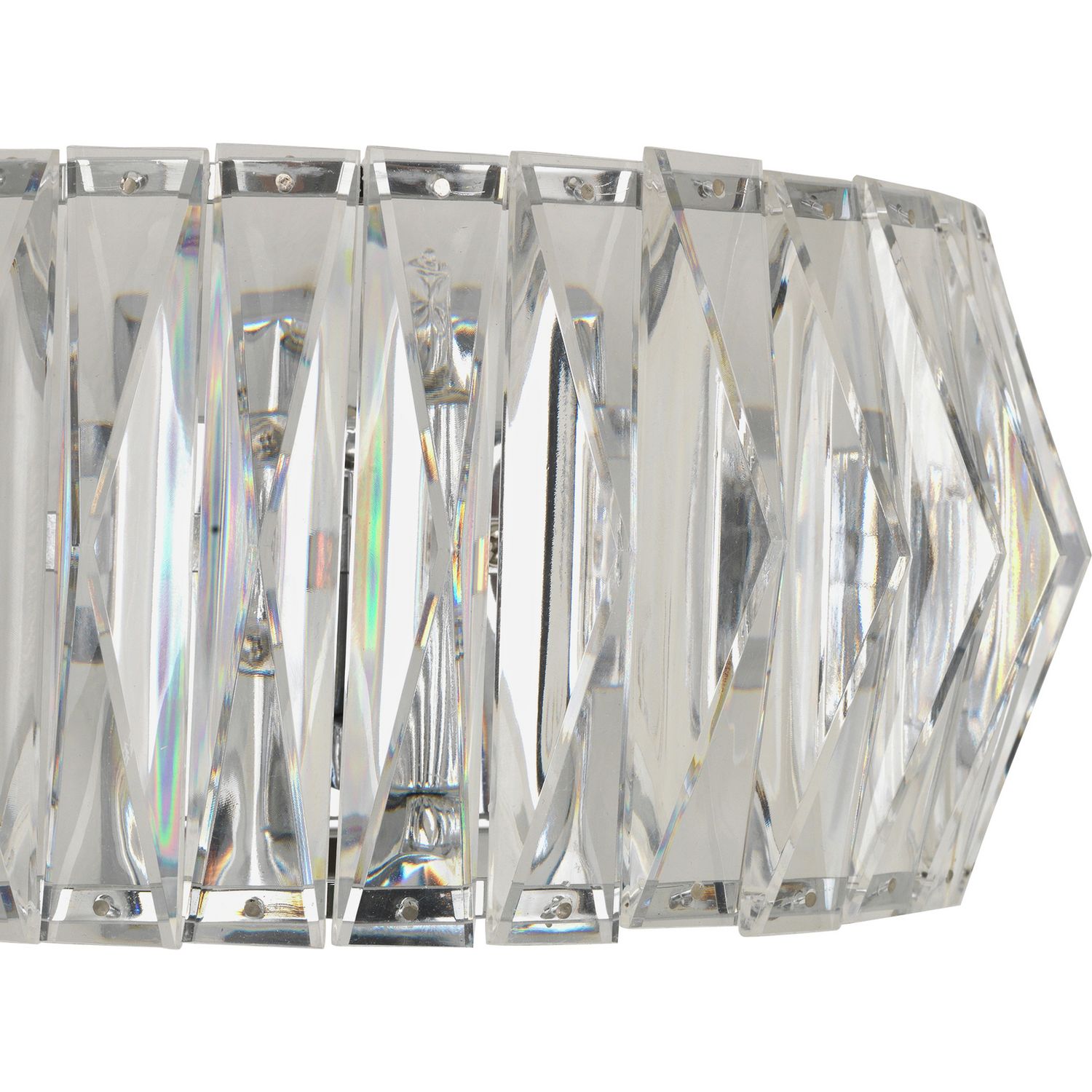 Argos Home Prism chrome wall light, clear faceted shade - British product