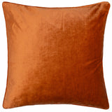 Paoletti rust velvet cushion set 2 pack 55x55 cm (British brand)