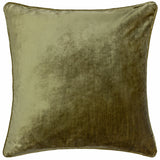 Paoletti olive velvet cushion set 55x55cm, imported from the UK