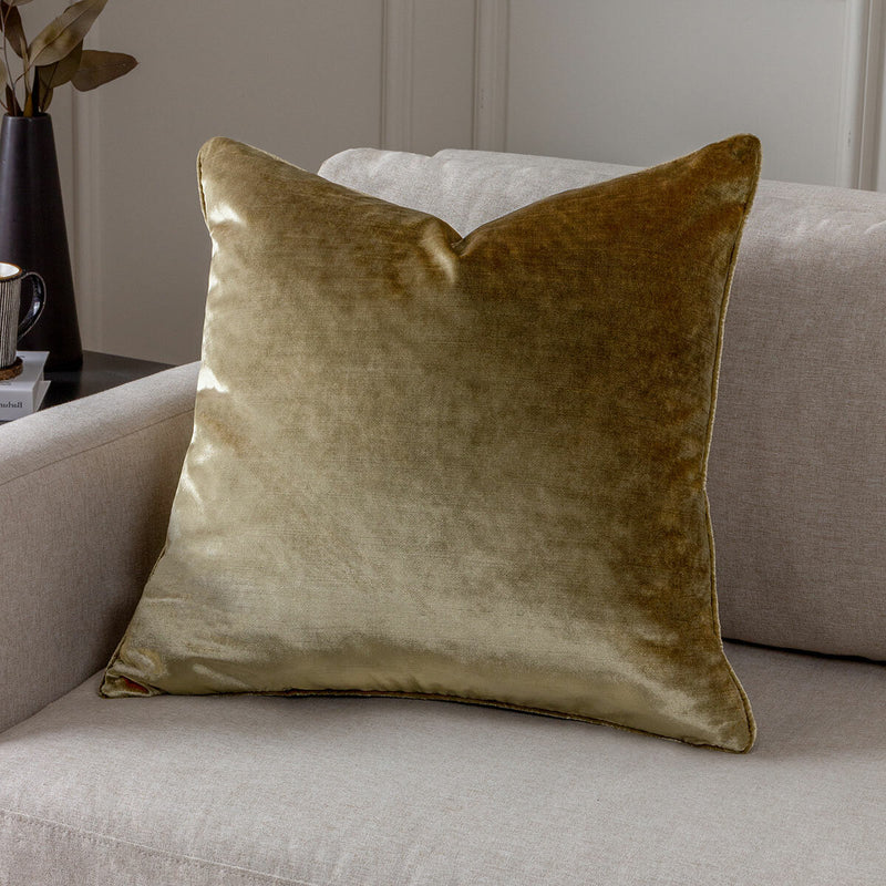 Paoletti gold velvet cushion 2 pack 55 cm, British brand
