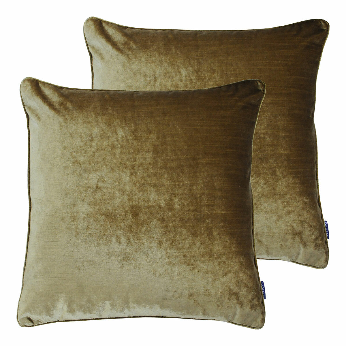 Paoletti gold velvet cushion 2 pack 55 cm, British brand