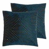 Paoletti navy velvet cushion 45x45 cm, imported from the UK
