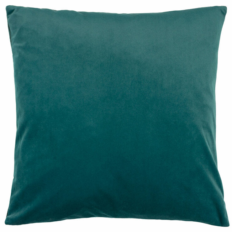 Paoletti Evoke blue velvet cushion 45x45 cm, imported from the UK