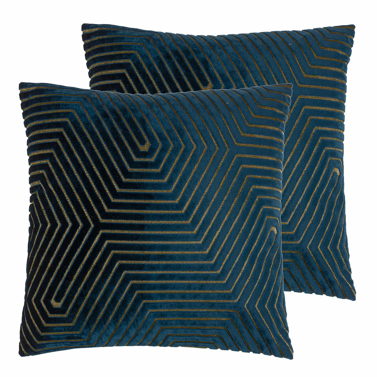 Paoletti navy velvet cushion 45x45 cm, imported from the UK