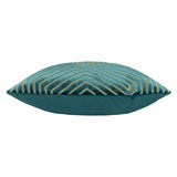 Paoletti Evoke blue velvet cushion 45x45 cm, imported from the UK