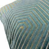 Paoletti Evoke blue velvet cushion 45x45 cm, imported from the UK