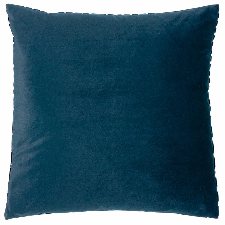 Paoletti navy velvet cushion 45x45 cm, imported from the UK