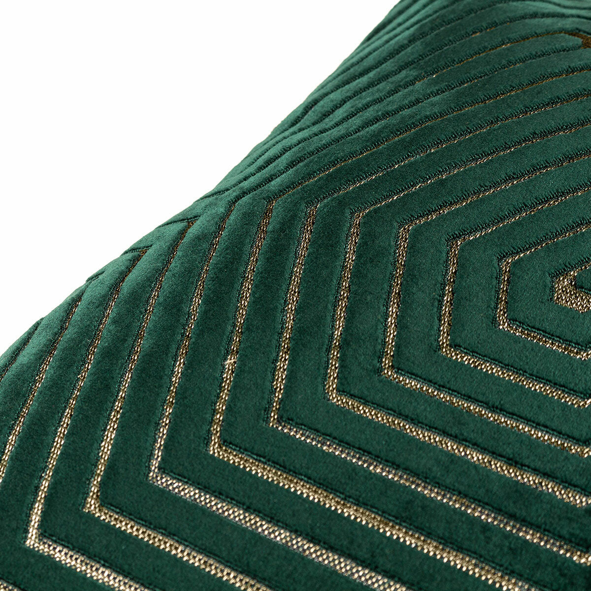 Paoletti Evoke green velvet cushion 45x45 cm, imported from the UK