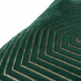 Paoletti Evoke green velvet cushion 45x45 cm, imported from the UK