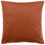 Paoletti rust velvet cushion 45x45cm, imported from the UK