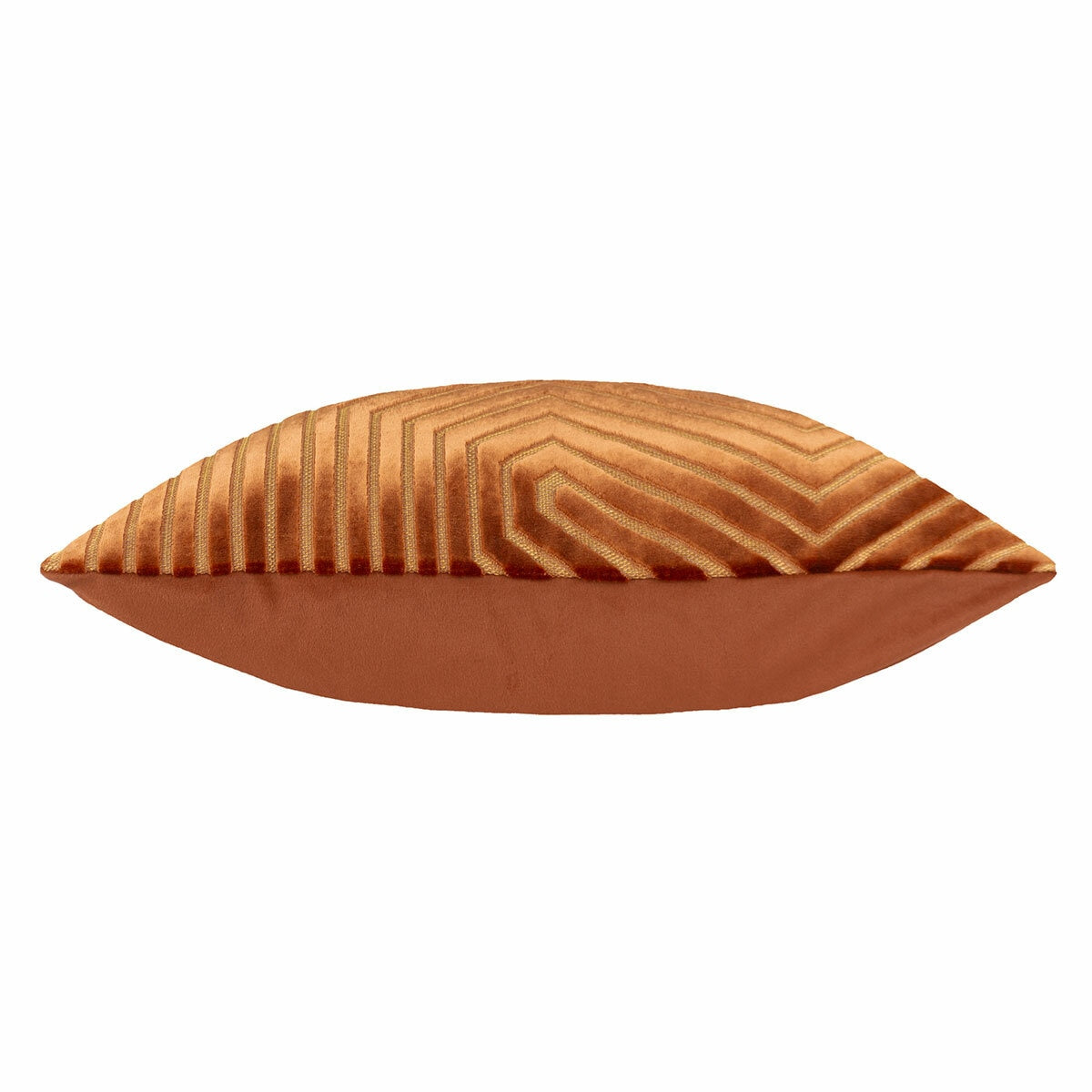 Paoletti rust velvet cushion 45x45cm, imported from the UK