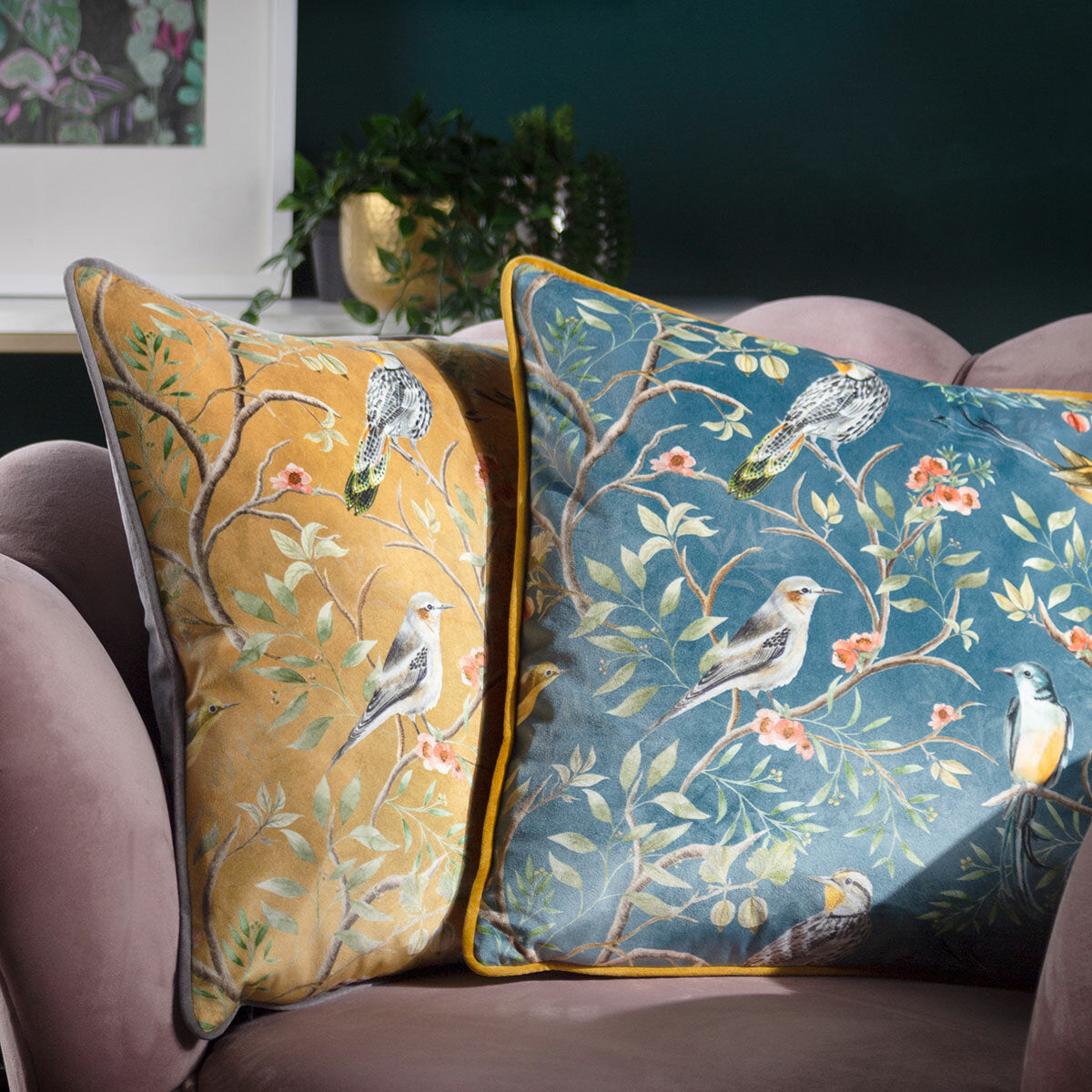 Wylder blue cushion 2 pack 43x43 cm (British brand)