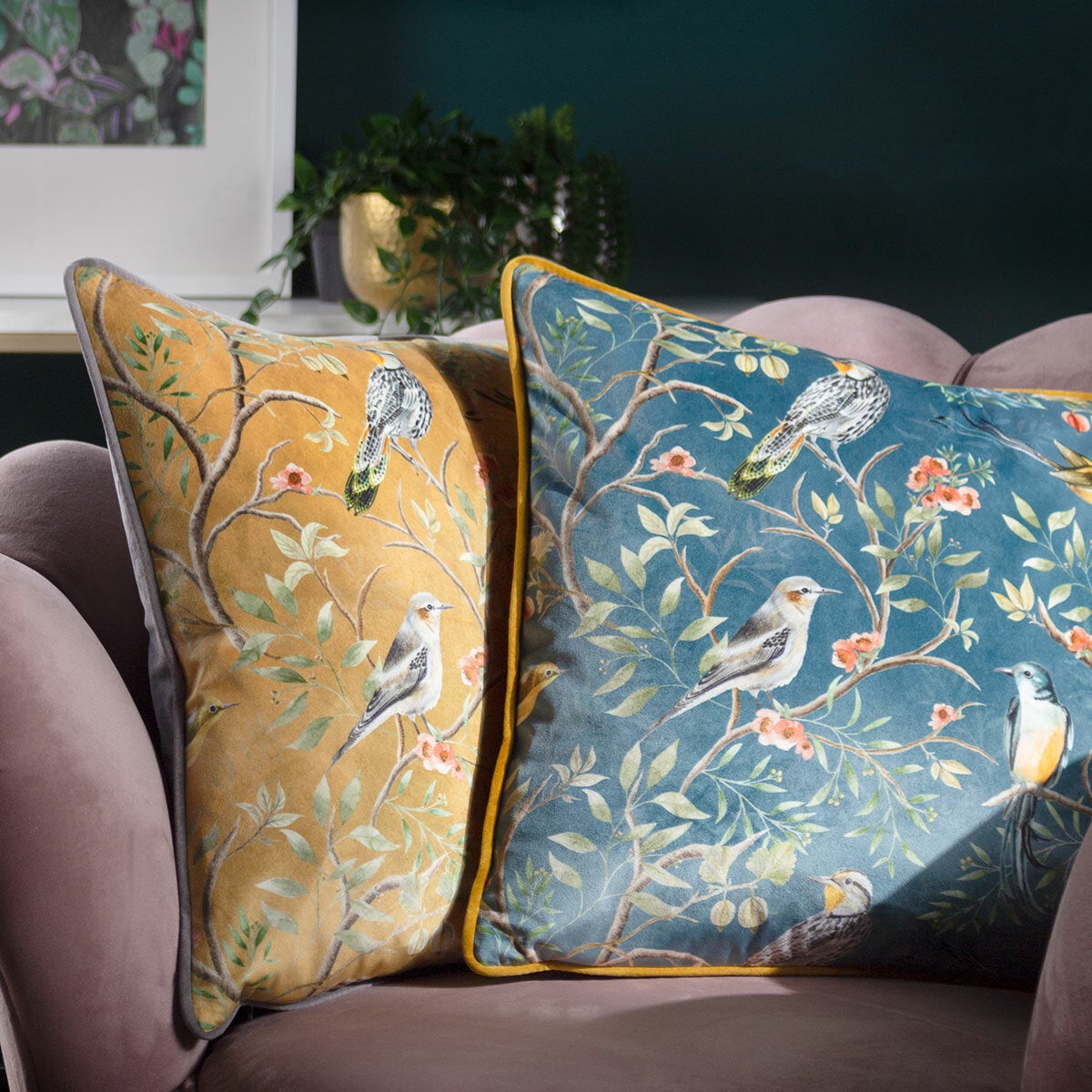Wylder velvet cushion 2 pack 43x43 cm, imported from the UK