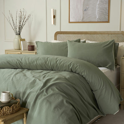 Costco UK Belledorm Avantika Sage Cotton Bedding Set, Double- Buy online at McGrocer