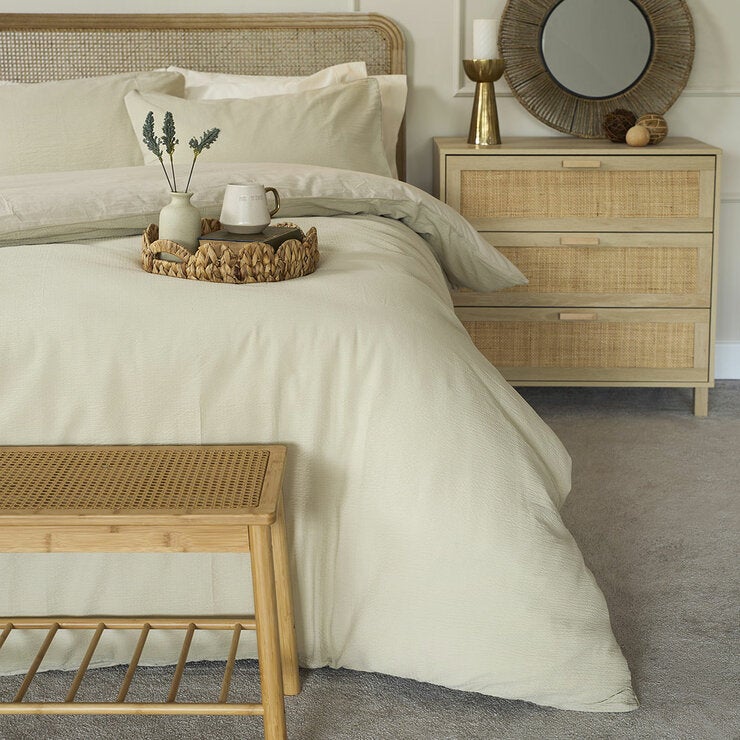 Belledorm Avantika Natural cotton bedding set Super King - British product