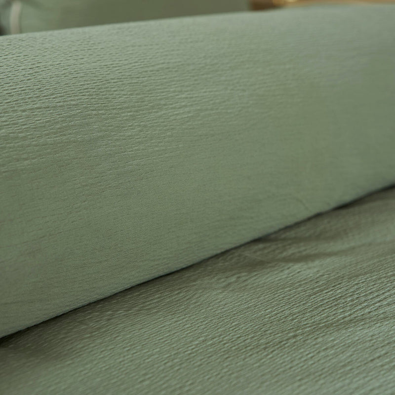 Belledorm Avantika sage cotton bedding set - British product