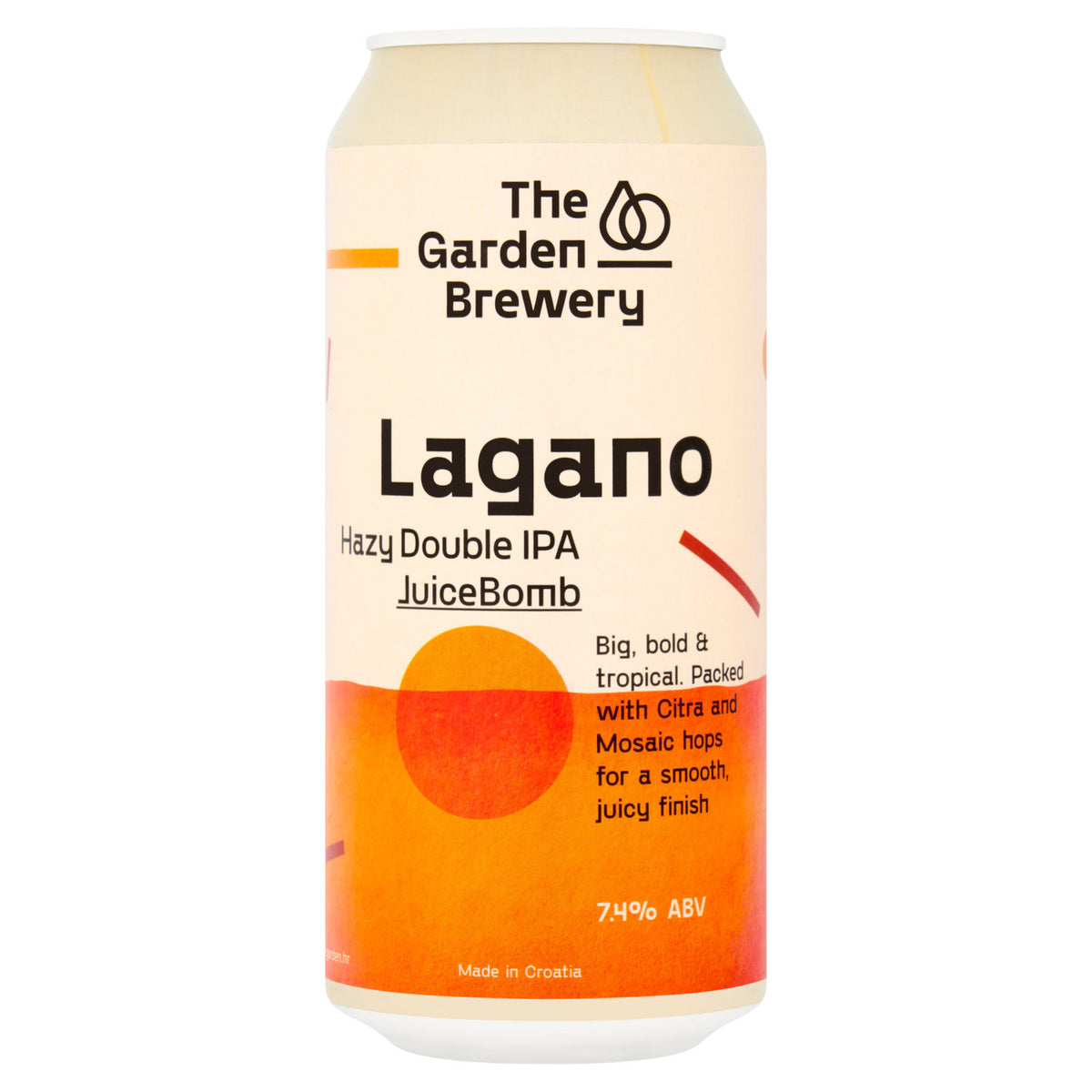 The Garden Brewery Hazy Double IPA JuiceBomb 440ml, imported from the UK