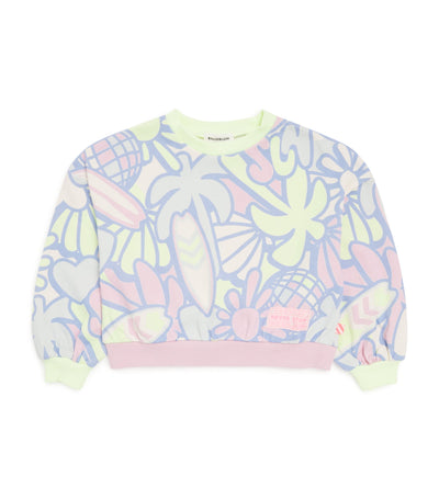 Billieblush Baumwoll-Sweatshirt mit Blumenmuster für Kinder, 2-12 Jahre