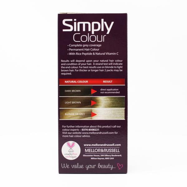 Simply Colour permanent hair dye extra light blonde 10.1 - British product