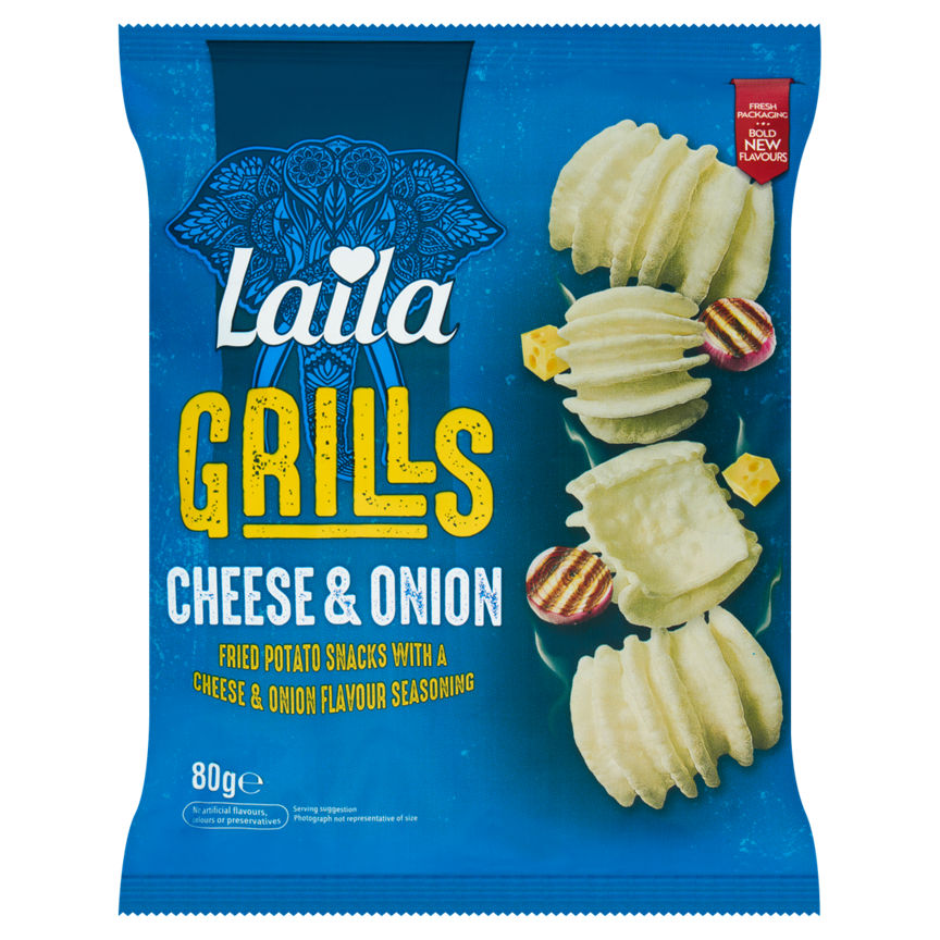 Laila Grills Cheese & Onion 80g