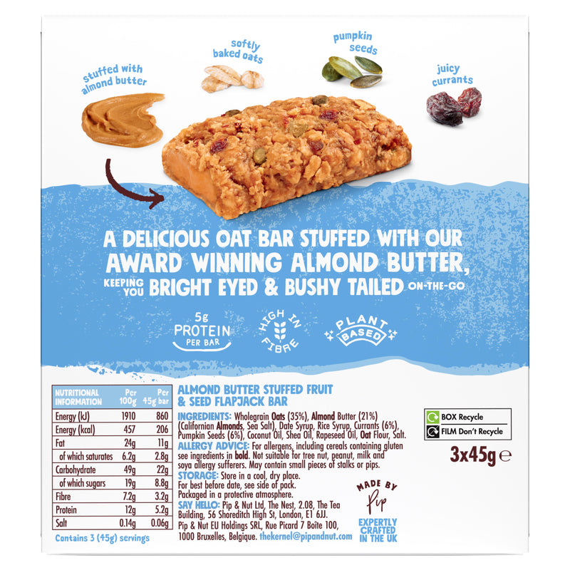 Pip and Nut Almond Butter Oat Cereal Bars 3 Pack (British brand)