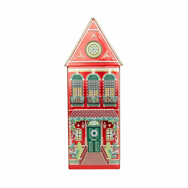 Festive Speculoos Cookie Houses in Red Tin, 345g