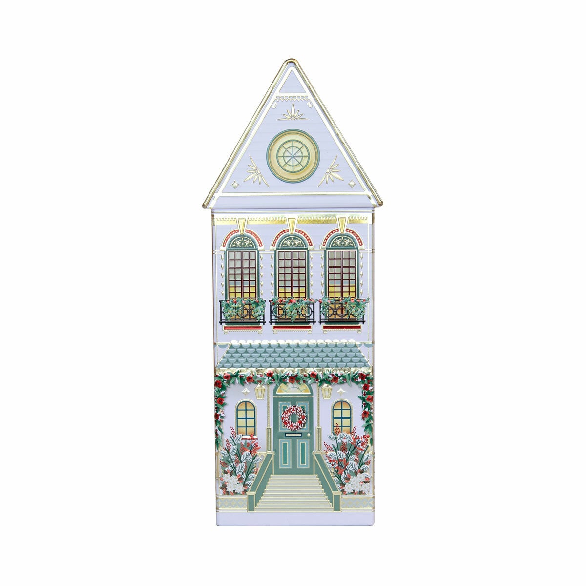 The Silver Crane Co Winter Festive Houses Speculoos Cookies in 3 Colours Biscuits 345g