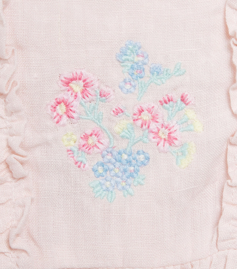 Tartine et Chocolat linen embroidered floral dress for ages 3 months to 4 years (British brand)