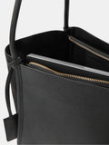 Accessorize black faux suede tote bag with gold padlock charm, UK version