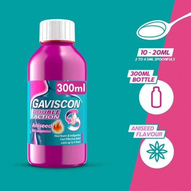 Gaviscon Double Action Liquid Heartburn Indigestion Aniseed   300ml GOODS M&S   