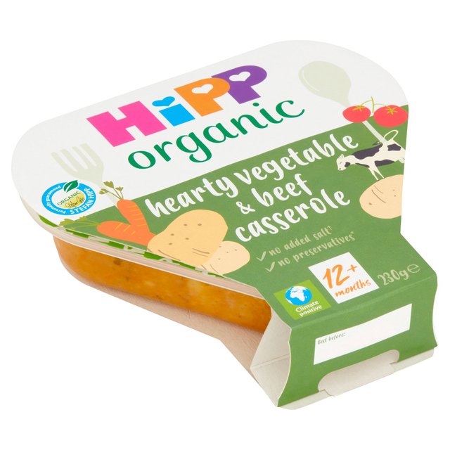 HiPP Organic Vegetable & Beef Casserole Toddler Tray Meal 1-3 Years    230g GOODS M&S   