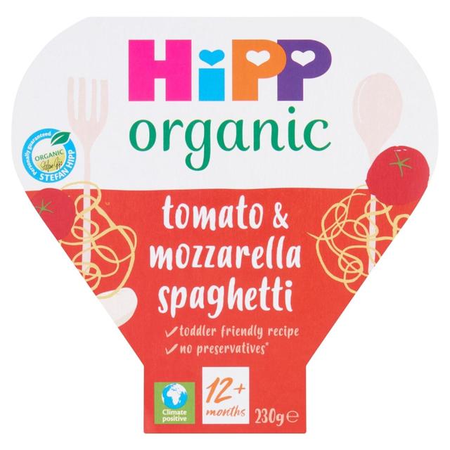 HiPP Organic Tomato & Mozzarella Spaghetti Toddler Tray Meal 1-3 Years    230g GOODS M&S   