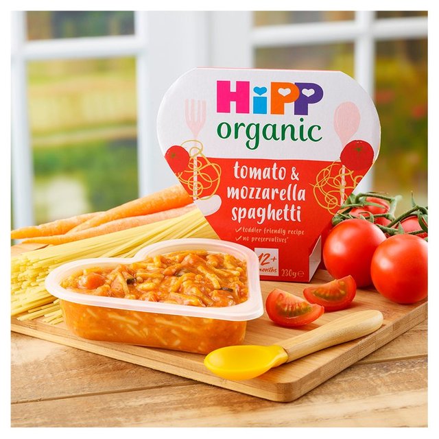 HiPP Organic Tomato & Mozzarella Spaghetti Toddler Tray Meal 1-3 Years    230g GOODS M&S   