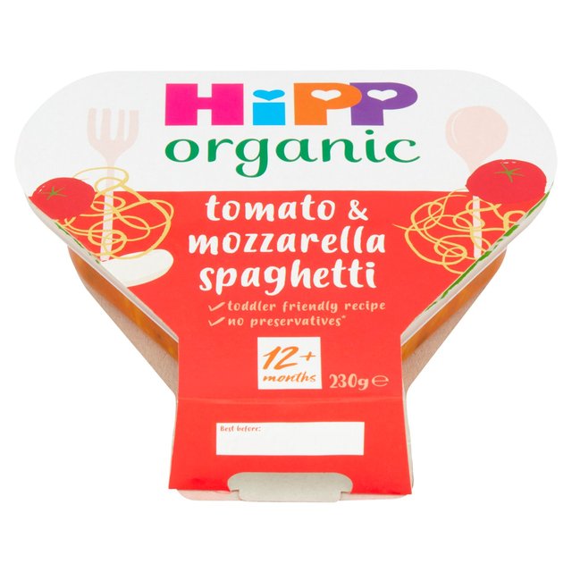 HiPP Organic Tomato & Mozzarella Spaghetti Toddler Tray Meal 1-3 Years    230g GOODS M&S   