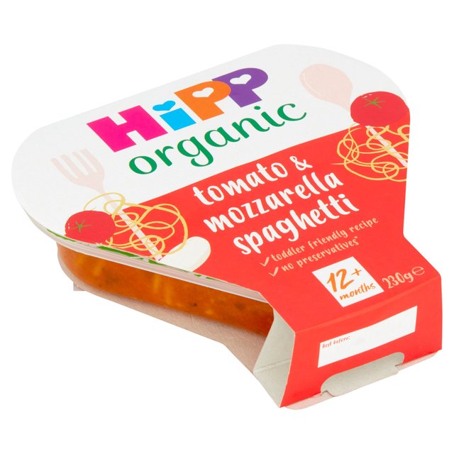 HiPP Organic Tomato & Mozzarella Spaghetti Toddler Tray Meal 1-3 Years    230g GOODS M&S   