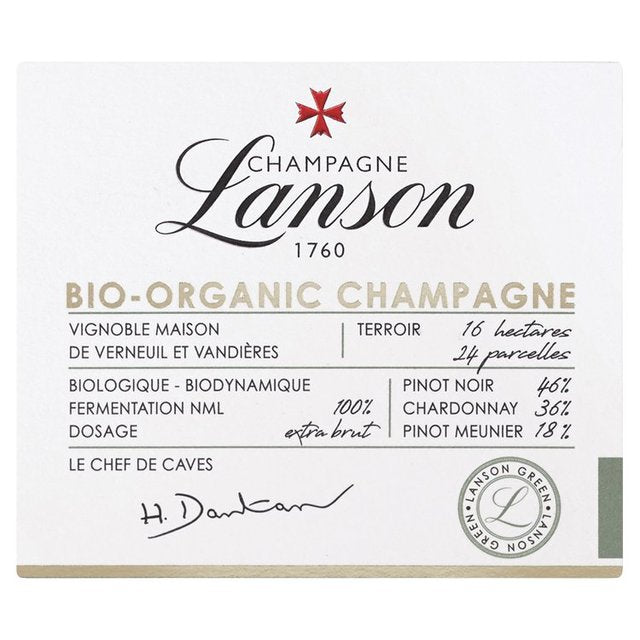 Lanson Organic Green Label Champagne   75cl GOODS M&S   