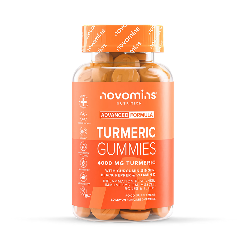 Novomins turmeric lemon gummies 60 count, imported from the UK
