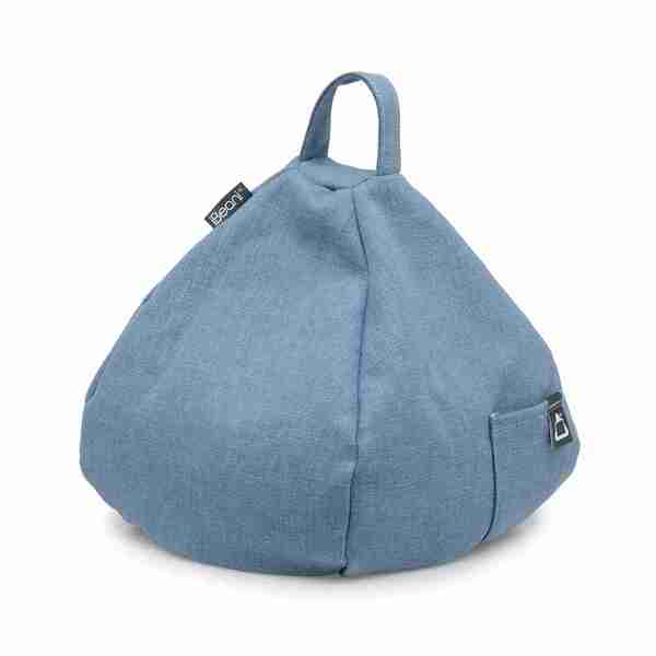 iBeani blue denim beanbag stand for tablets (British brand)