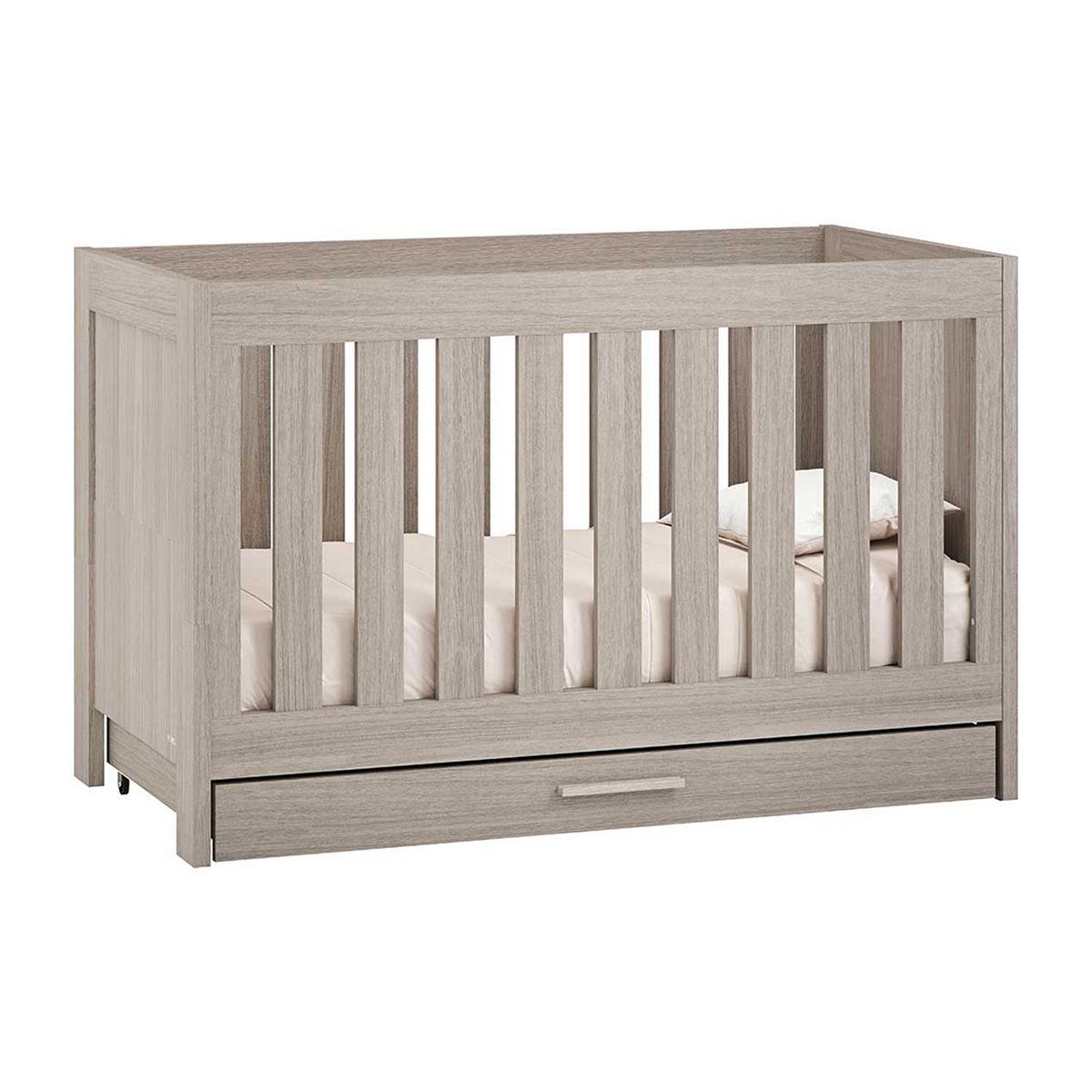 Venicci Forenzo Cot Bed with Underdrawer - Nordic White Oak GOODS Boots   