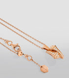 Marli New York Cleo pendant necklace in rose gold with diamonds (British brand)