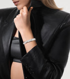 Messika white gold diamond pavé bangle - British product